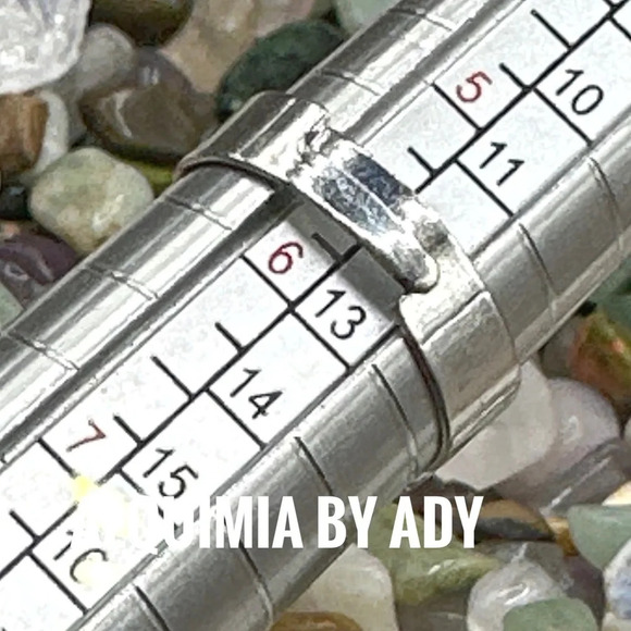 Aventurine silver Victorian ring/adjustable cuff/Chunky Maximalist Dome - Picture 3 of 5